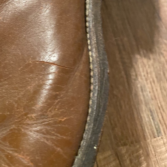 Bona Allen Boots Vintage Round Toe Cowboy Brown Leather Women Size 8 - Picture 9 of 9